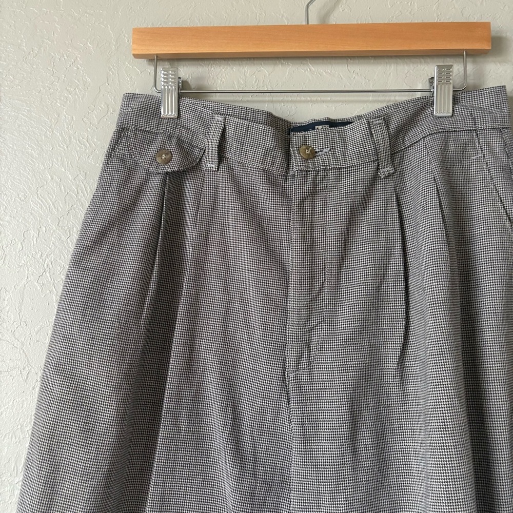 Vintage Checkered Cotton Black and White Trouser Pants 14P modern 12P - Picture 6 of 14